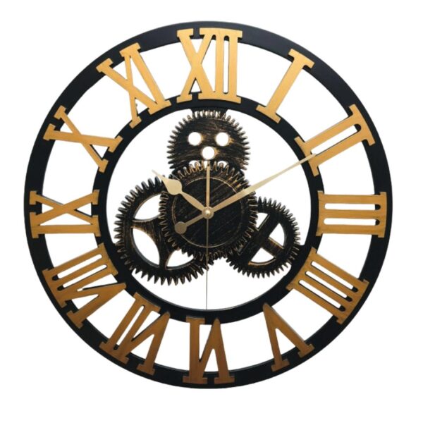 Muett Roman Gold Wall Clock for luxury living room decor