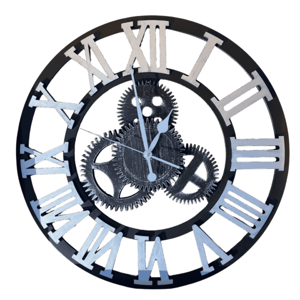 Muett Roman Silver Wall Clock