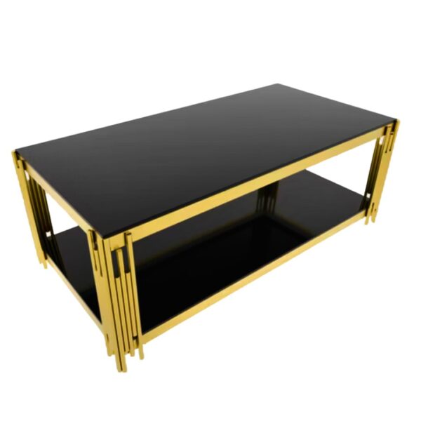 Muett Aurum Two-Tier Glass Coffee Table