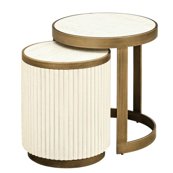 Muett Brasserie Luxe Ceramic Nesting Tables (Set of 2)