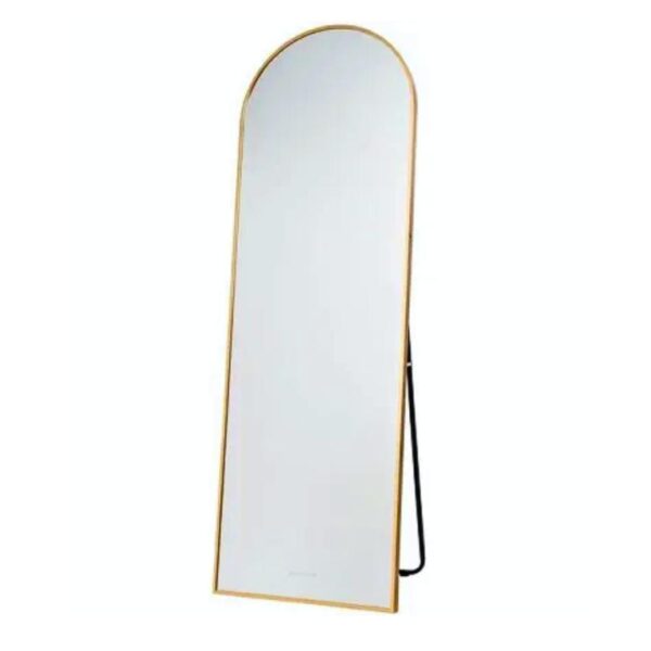 Muett 157cm x 47cm Gold Arch Standing Mirror