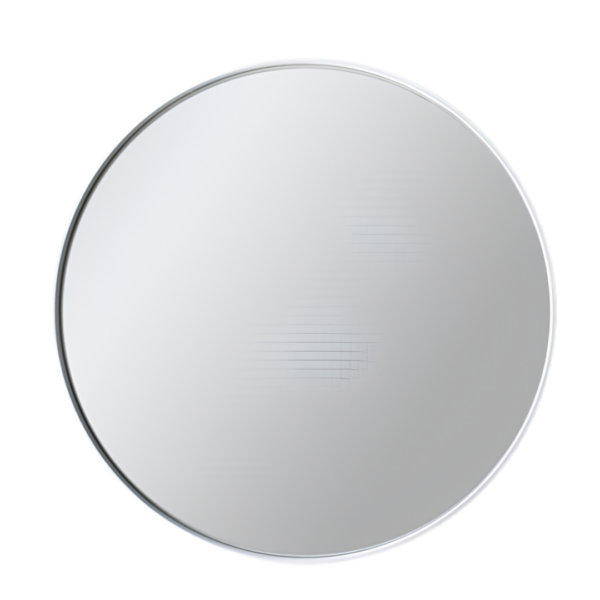 Modern 80cm Round Metal Framed Wall Mirror – Sleek Silver